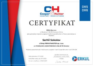Certyfikat CooperHunter RAC Privatmaster 2025