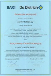 Swiadectwo-DeDietrich Privatmaster-2018