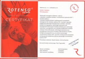 Certyfikat Rotenso Privatmaster 2021